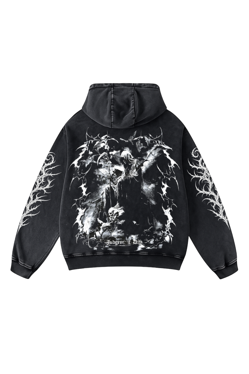 BLOODMOON ACID WASH HOODIE