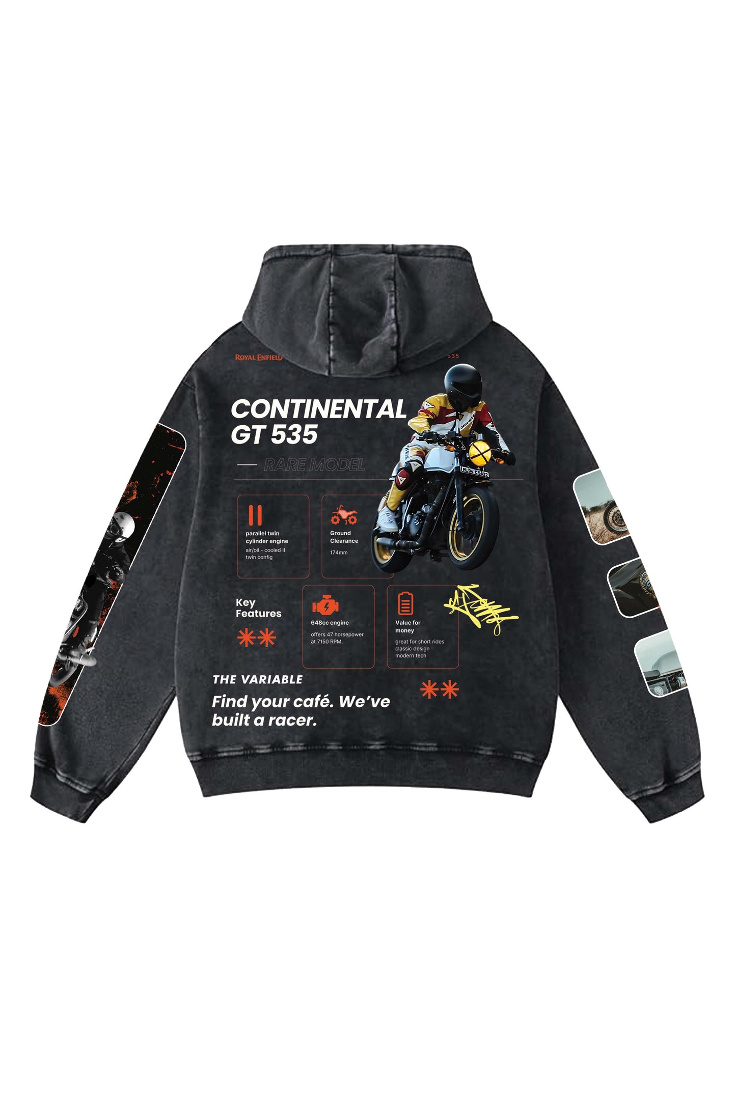 Royal Enfield GT 650 Designed Oversized Hoodie