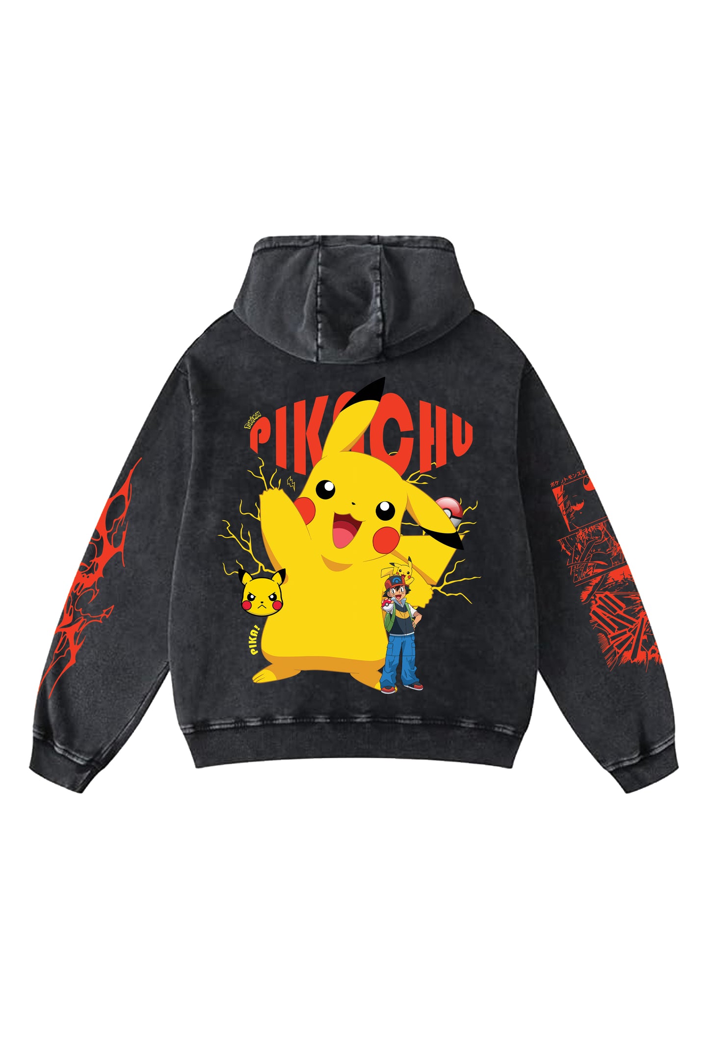 Pikachu Designed Oversized Hoodie