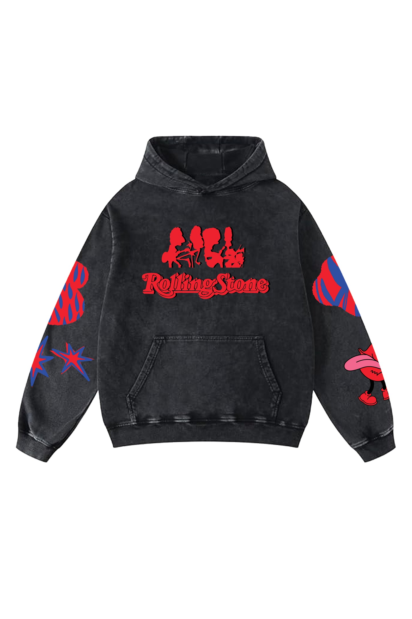 Rolling Stones Designed Oversized Hoodie