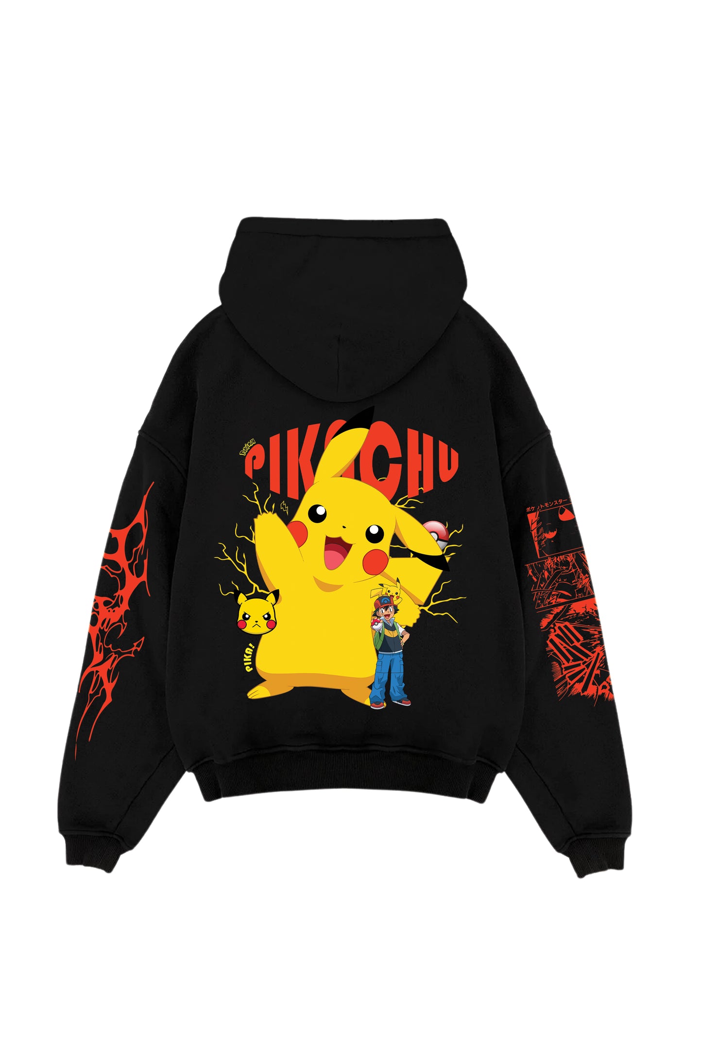 Pikachu Designed Oversized Hoodie