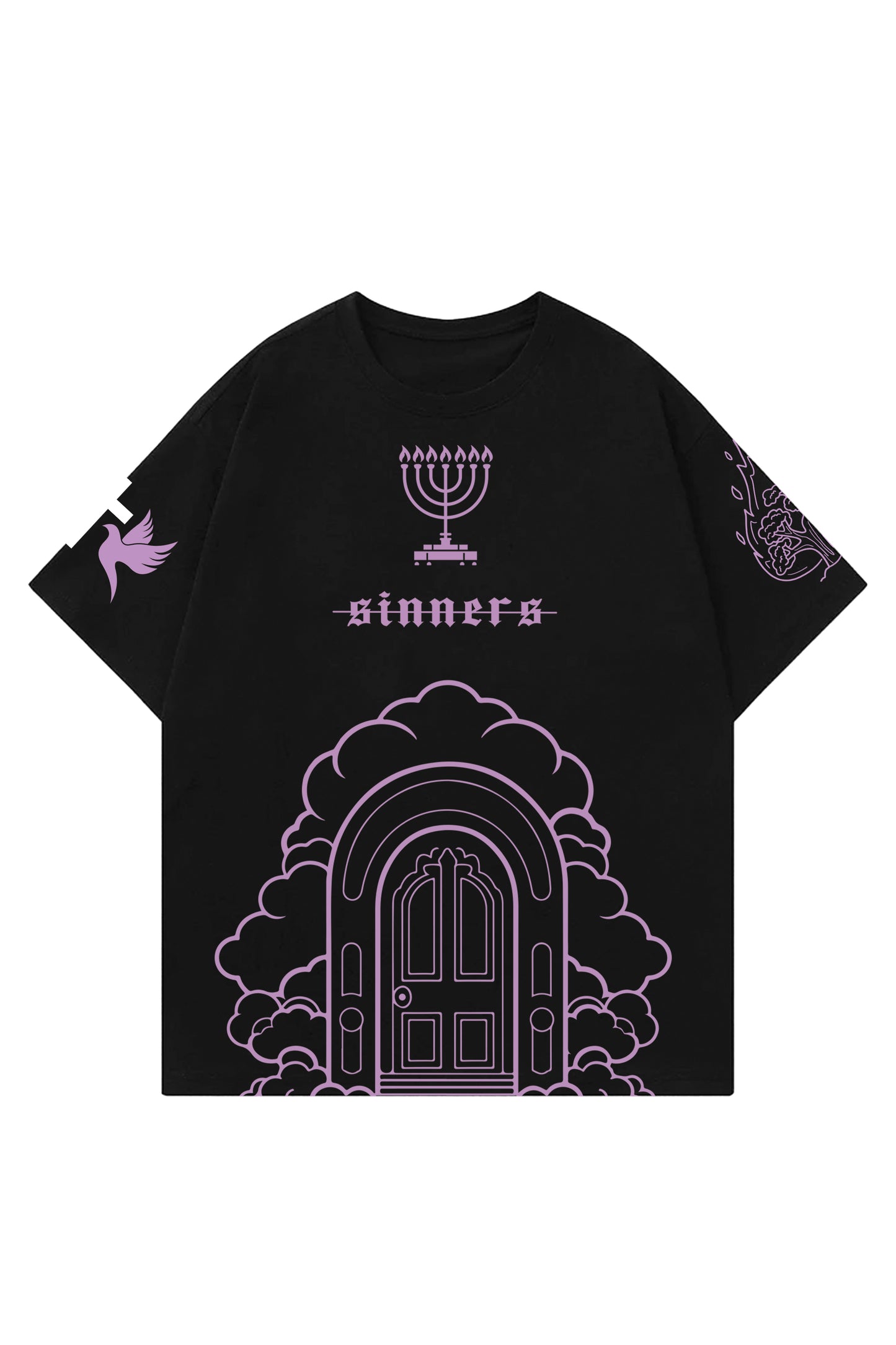 Sinners Saints Designed Oversized T-shirt