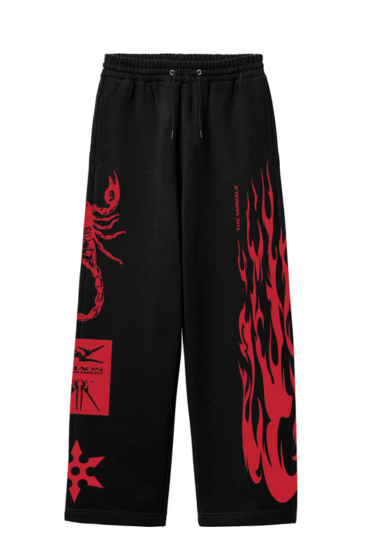 Flesh Of Anarchy Designed Oversized Pant