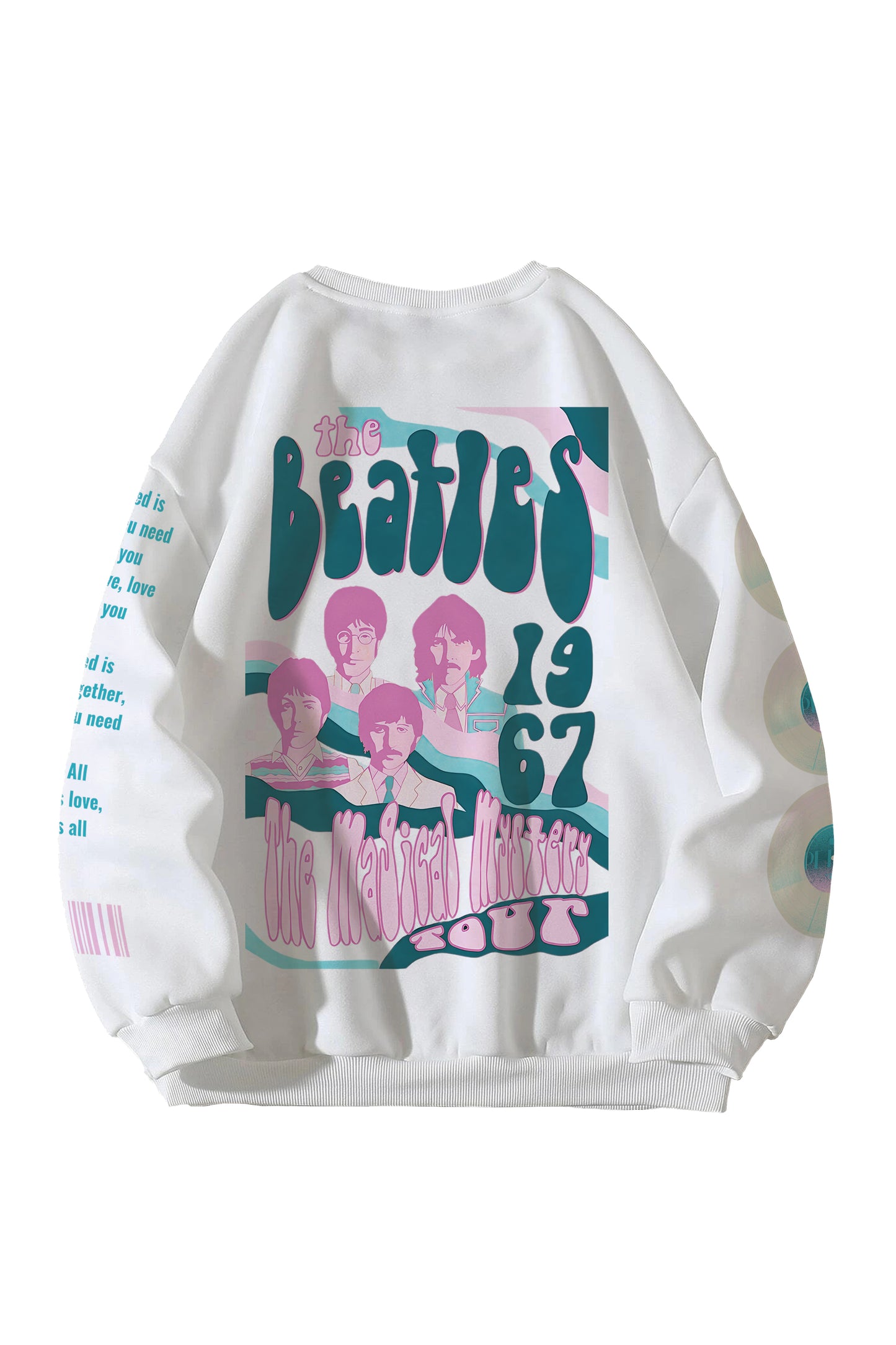 The Beatles Designed Oversized Sweatshirt V1