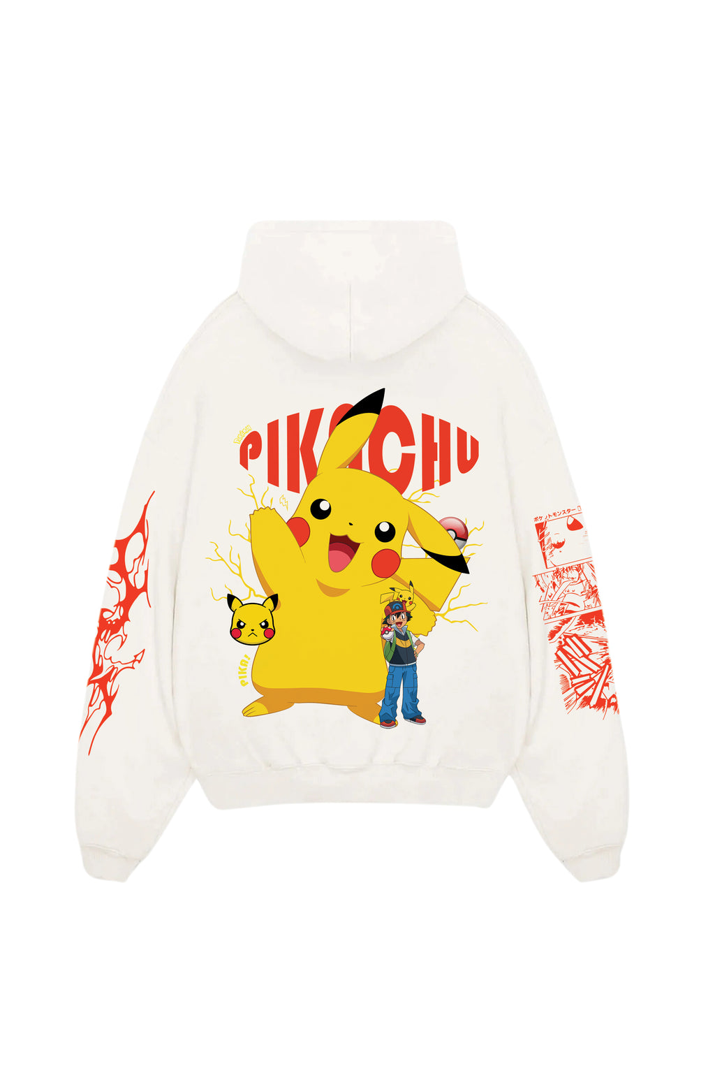Pikachu Designed Oversized Hoodie