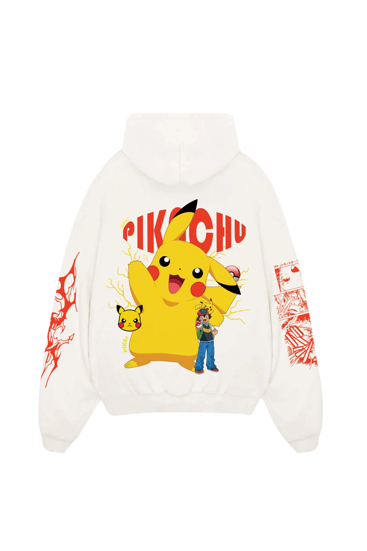 Pikachu Designed Oversized Hoodie