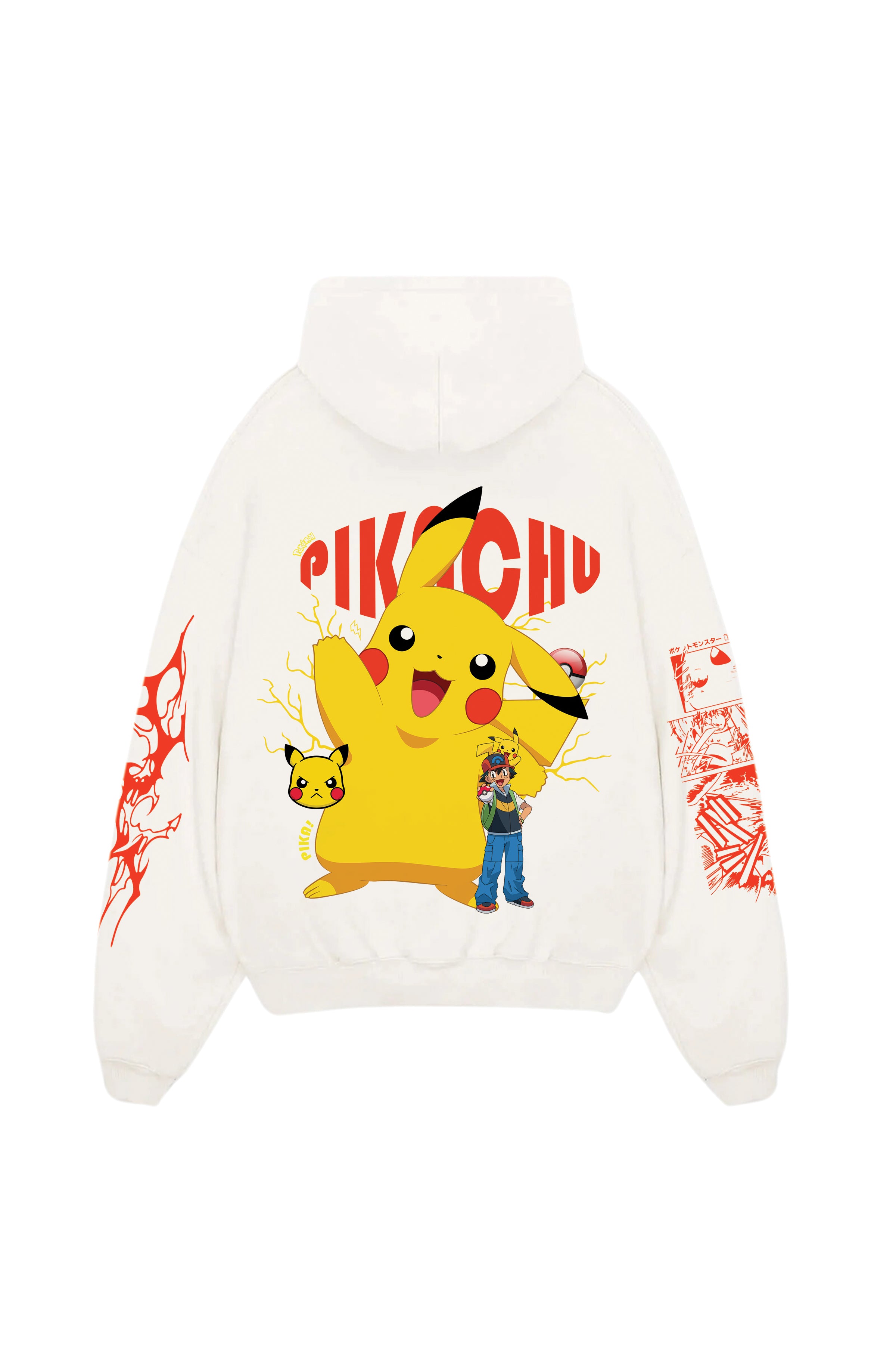 Pikachu Designed Oversized Hoodie
