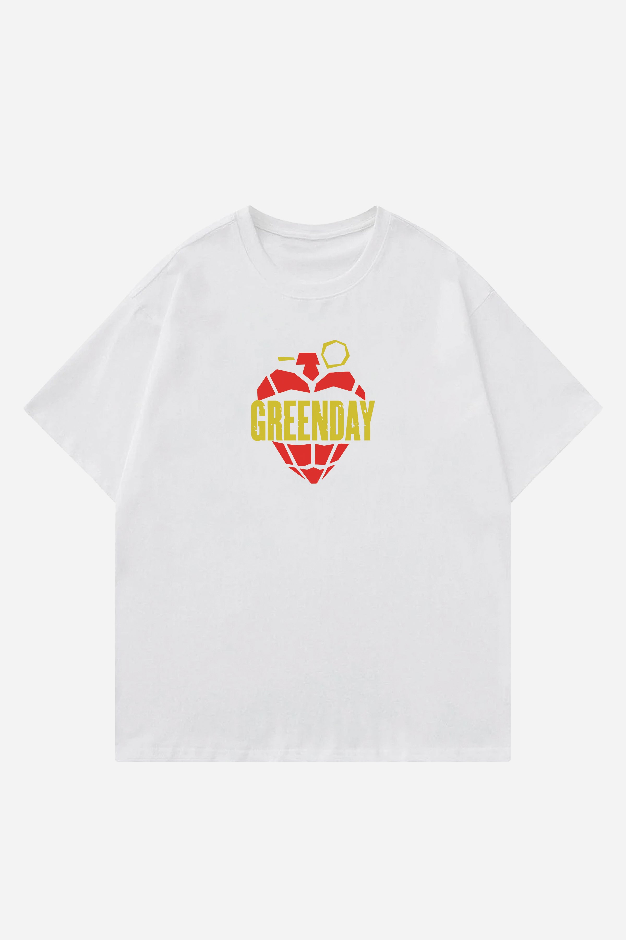 Green Day Designed Oversized T-shirt
