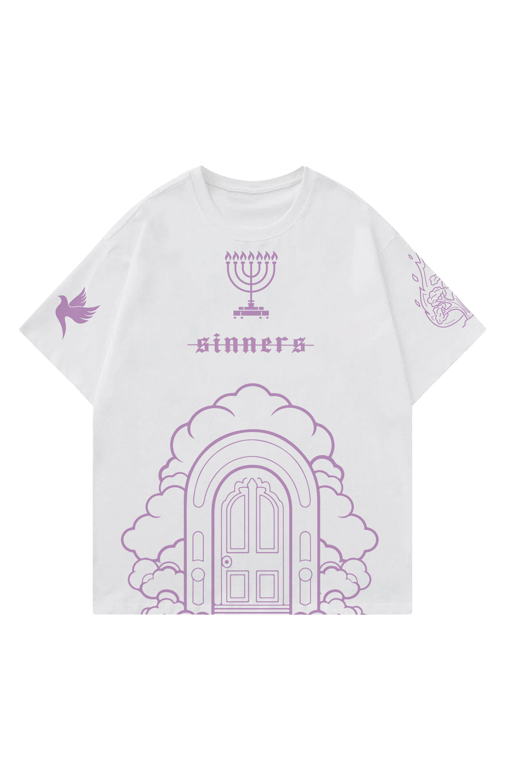 Sinners Saints Designed Oversized T-shirt