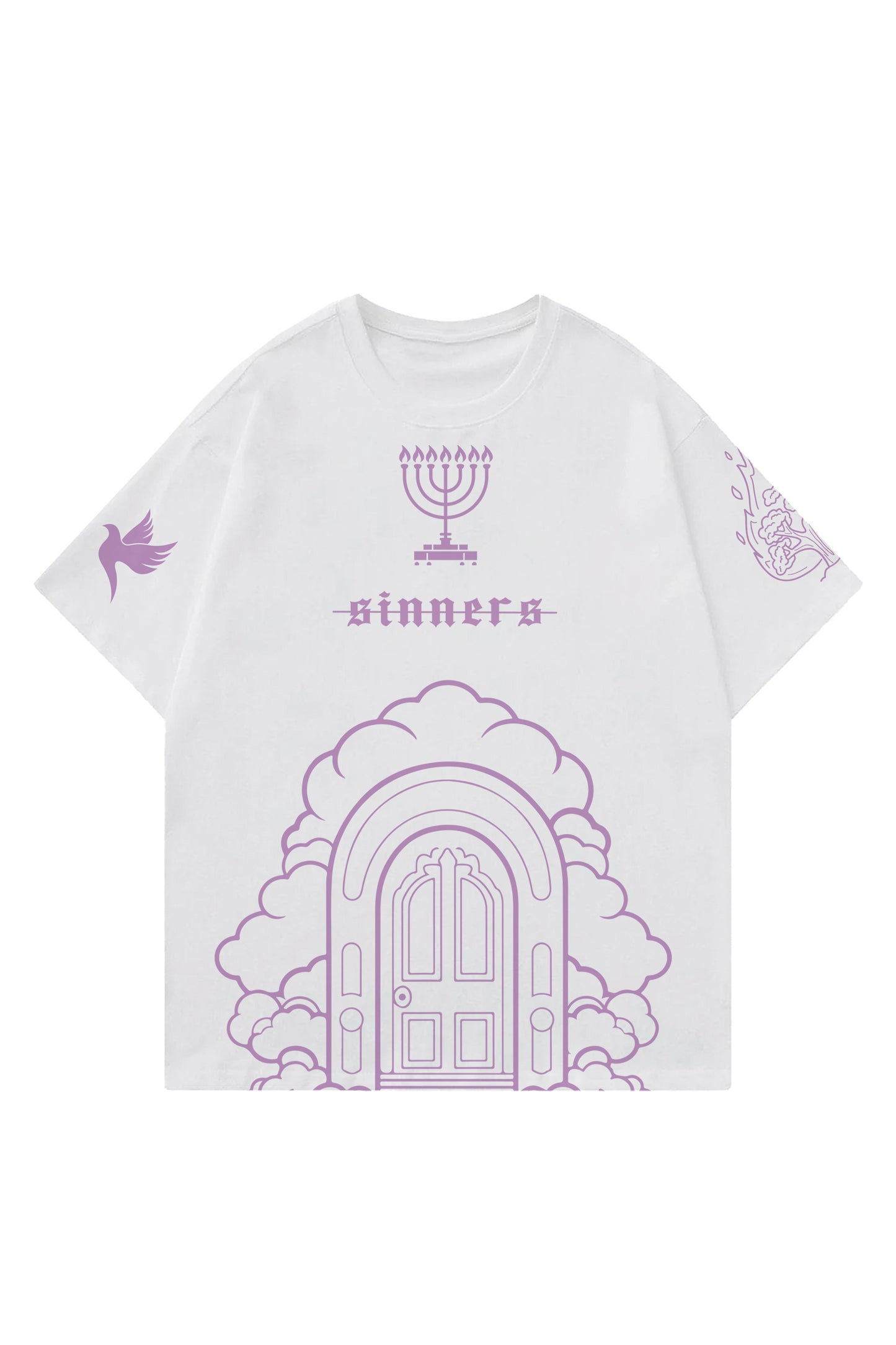 Sinners Saints Designed Oversized T-shirt