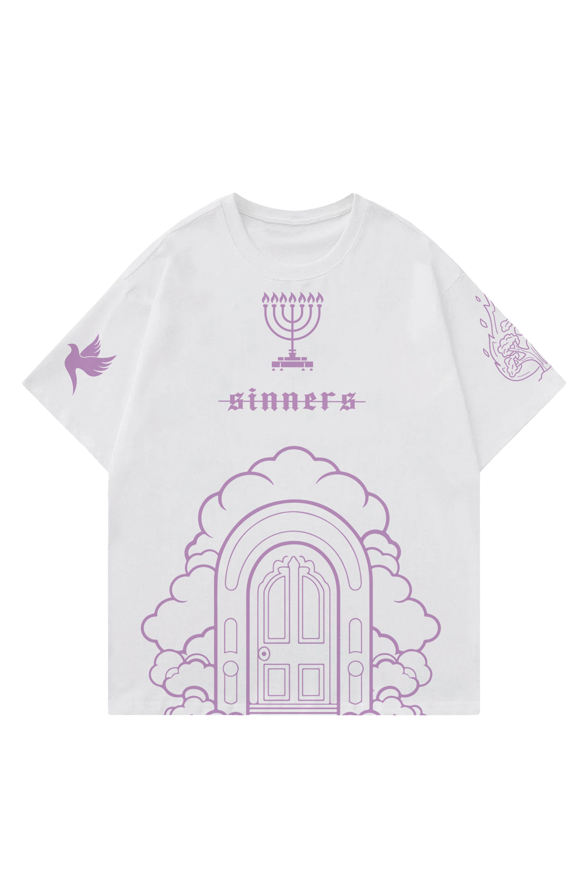 Sinners Saints Designed Oversized T-shirt