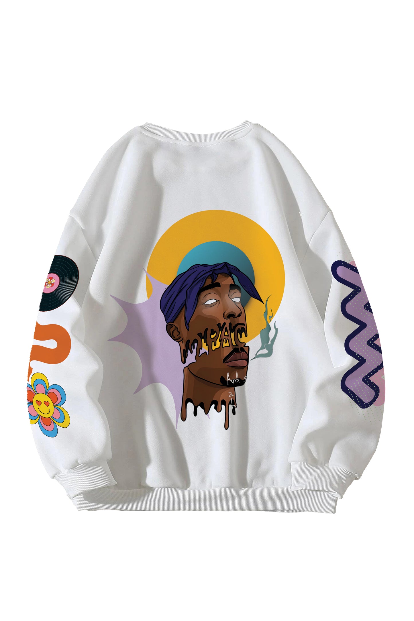 Tupac Designed Oversized Sweatshirt