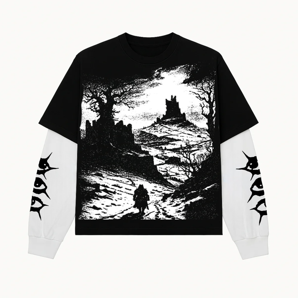 Shadow Full Sleeve Oversized Tee