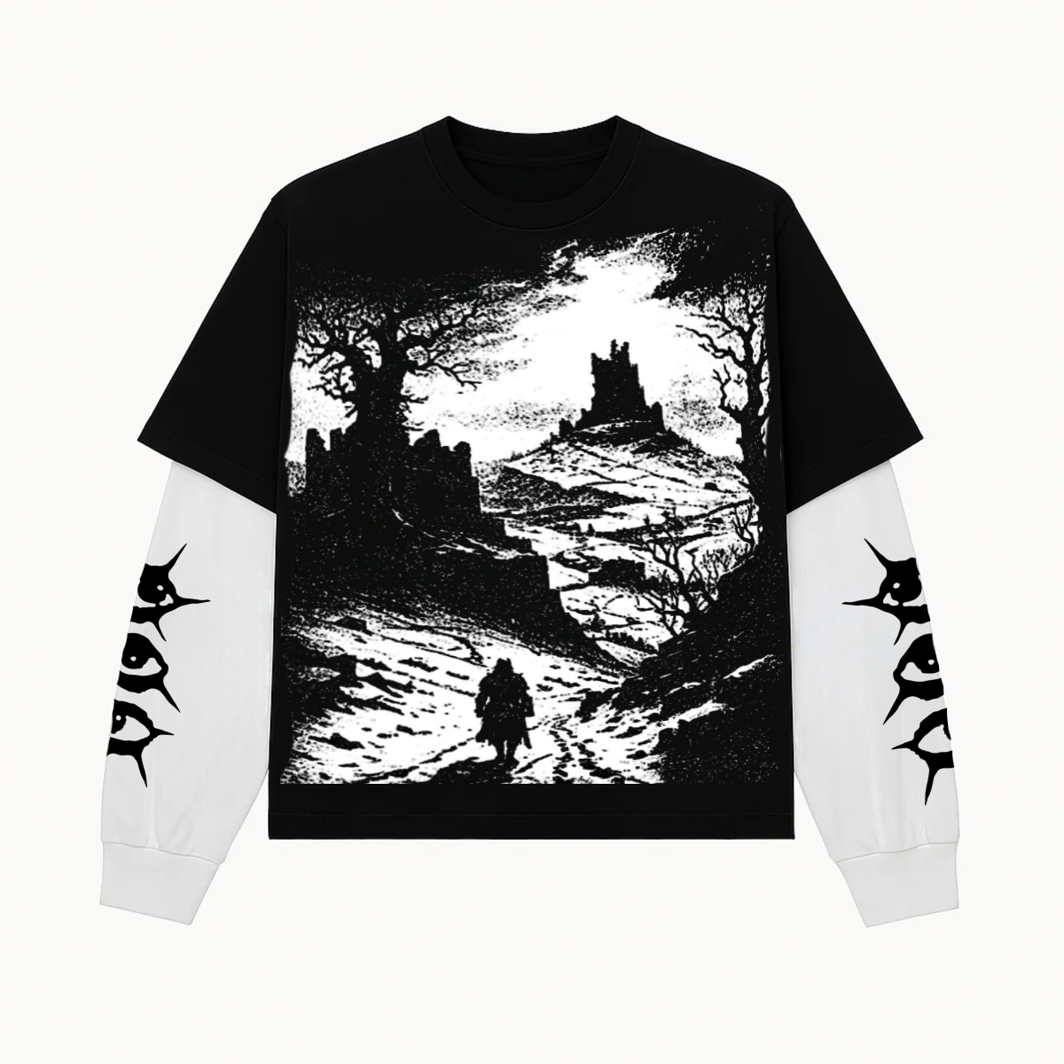 Shadow Full Sleeve Oversized Tee